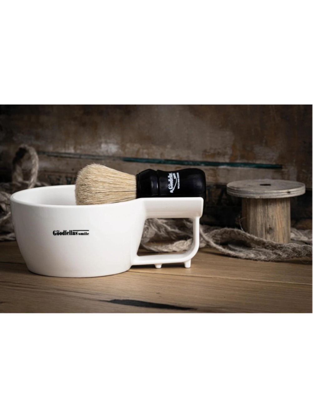 The Goodfellas' Smile Beard Shaving Bowl Resilient Resin White